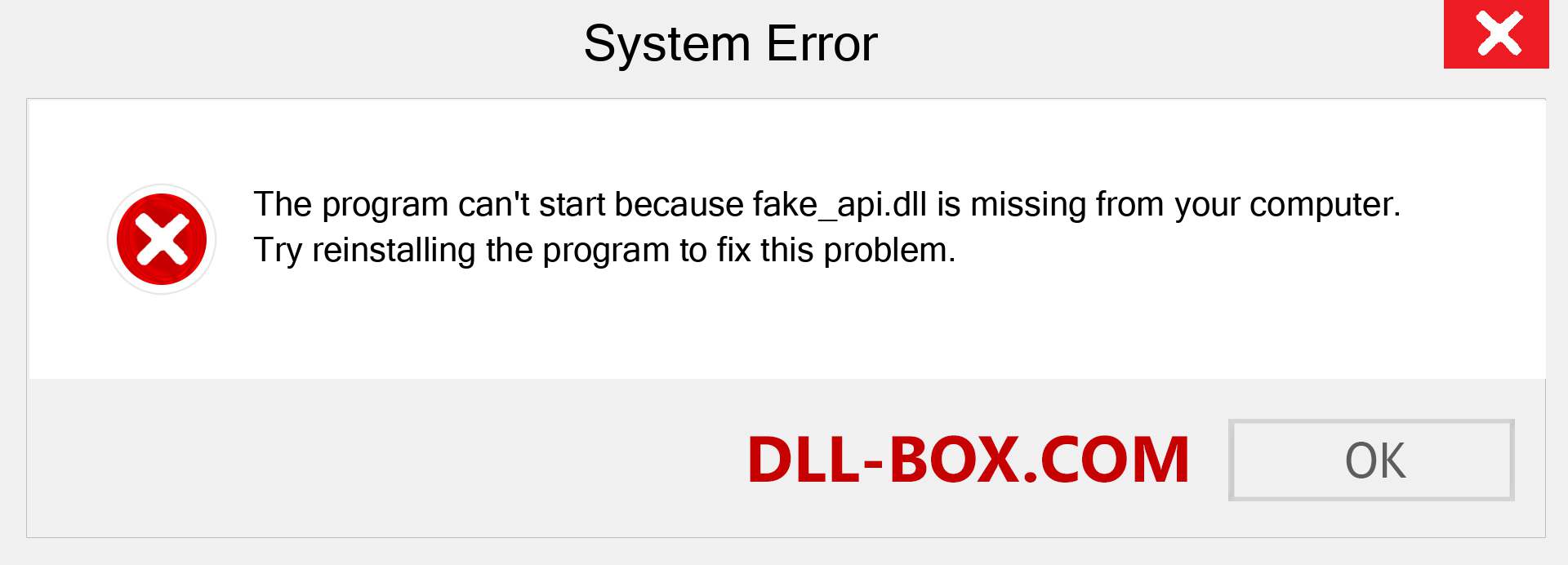  fake_api.dll file is missing?. Download for Windows 7, 8, 10 - Fix  fake_api dll Missing Error on Windows, photos, images